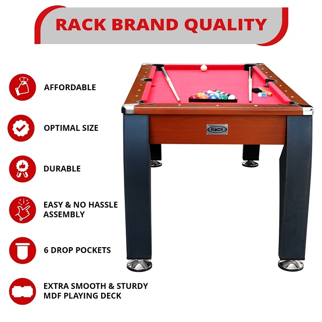 RACK Stark 5.5Foot Billiard/Pool Table RACK Pool Tables