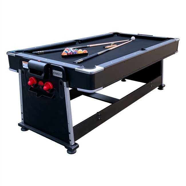 RACK Triad 7Foot 3in1 Multi Game Swivel Billiard/Pool Table (Black