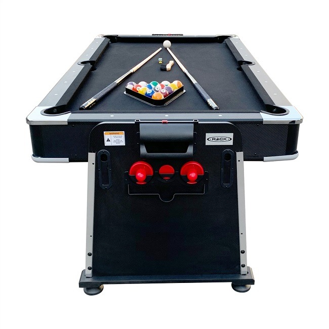 RACK Triad 7Foot 3in1 Multi Game Swivel Billiard/Pool Table (Black