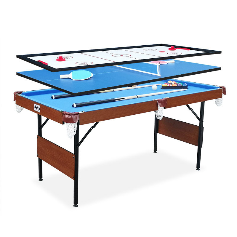 4 In 1 Multi-Game Pool, Air Hockey, Foosball, & Ping Pong Table