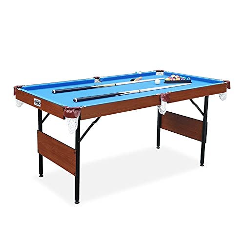 RACK Crux 55 in Folding Billiard/Pool Table (Blue 3-in-1 Multi Game ...
