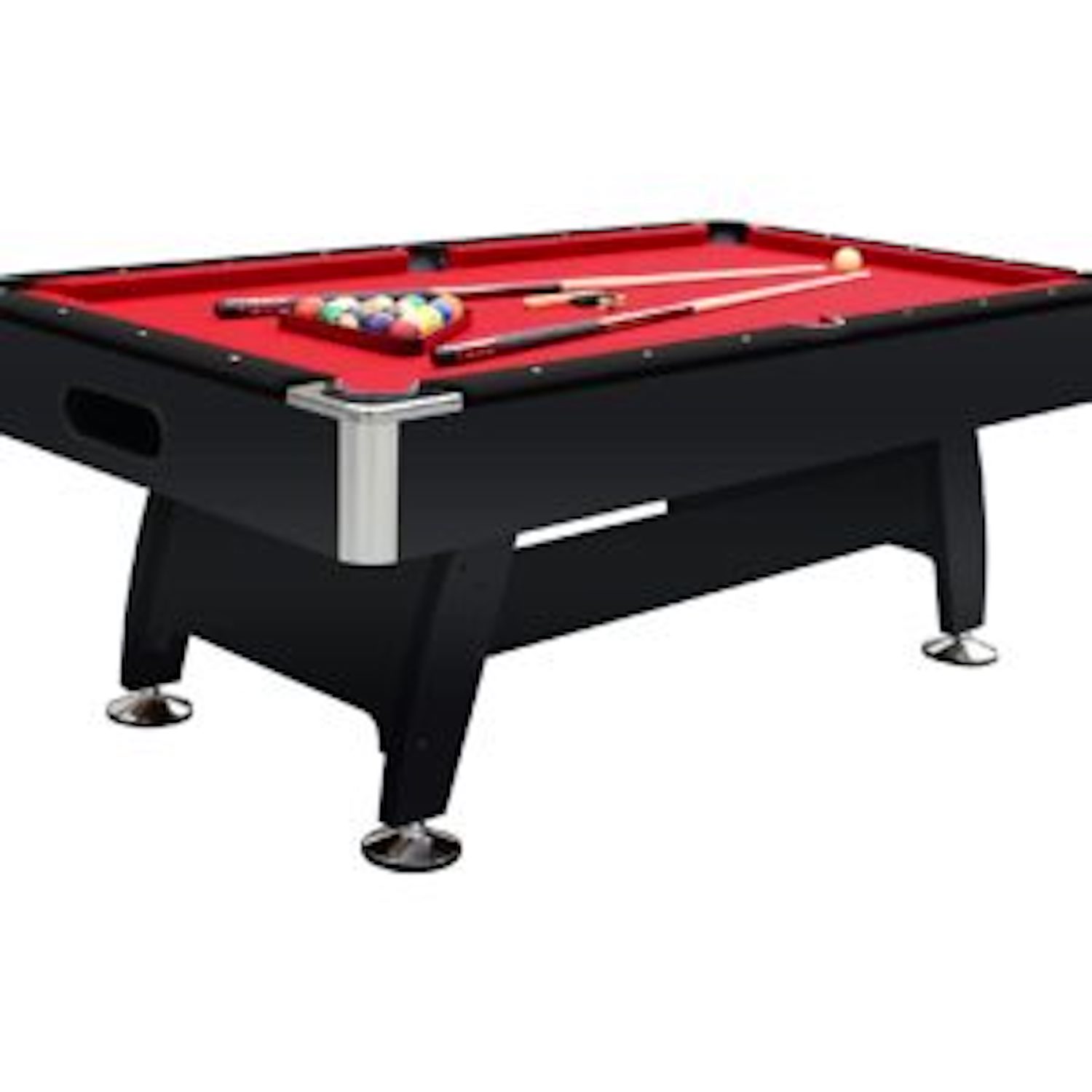 RACK Draco 7Foot Tournament Billiard/Pool Table (Red Felt with Black
