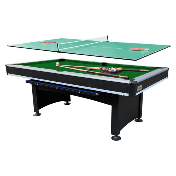 RACK Luxor 7.5Foot 4in1 MultiGame Swivel Billiard/Pool Table (Green