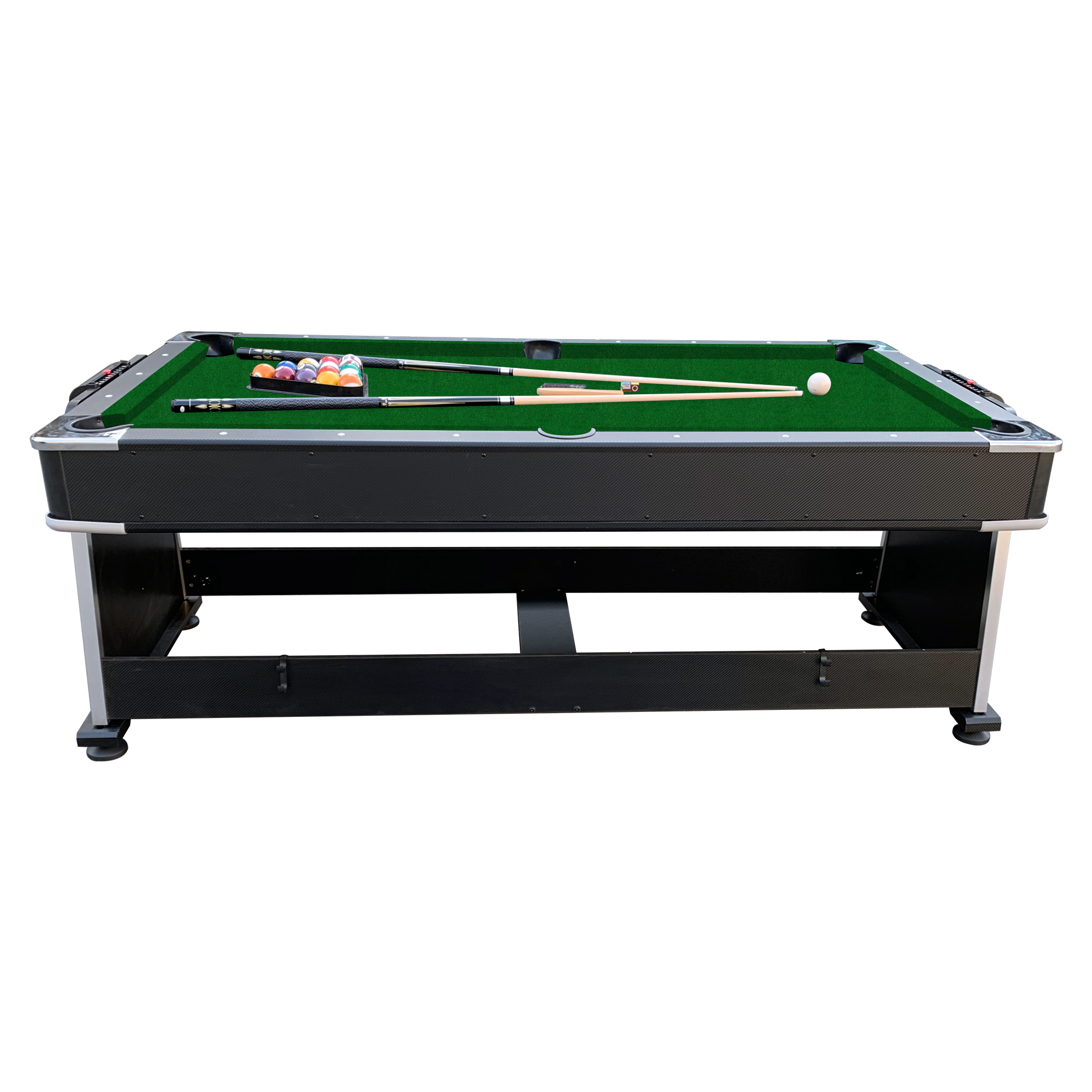 RACK Triad 7Foot 3in1 Multi Game Swivel Billiard/Pool Table (Green